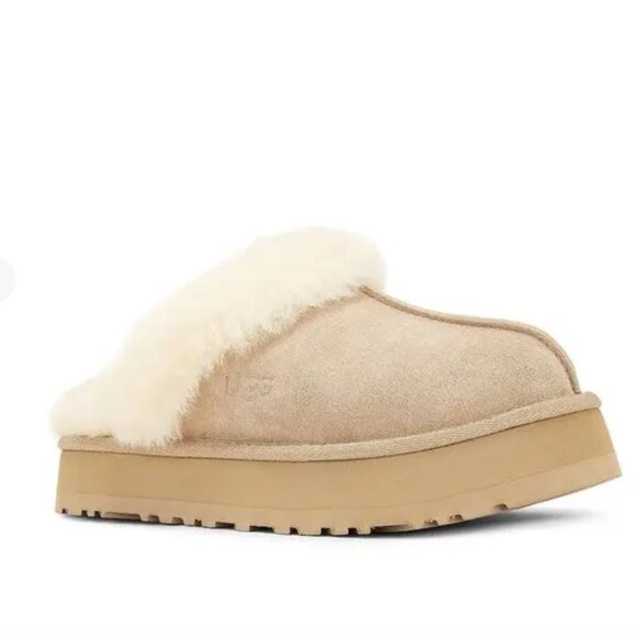 UGG Shoes - UGG Disquette Platform Slipper Sand (Women's) NWOT SIZE 9 NEVER WORN